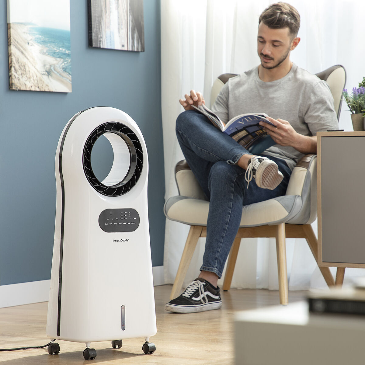 Condizionatore Evaporativo Ionizzatore senza Ventole con LED Evareer InnovaGoods