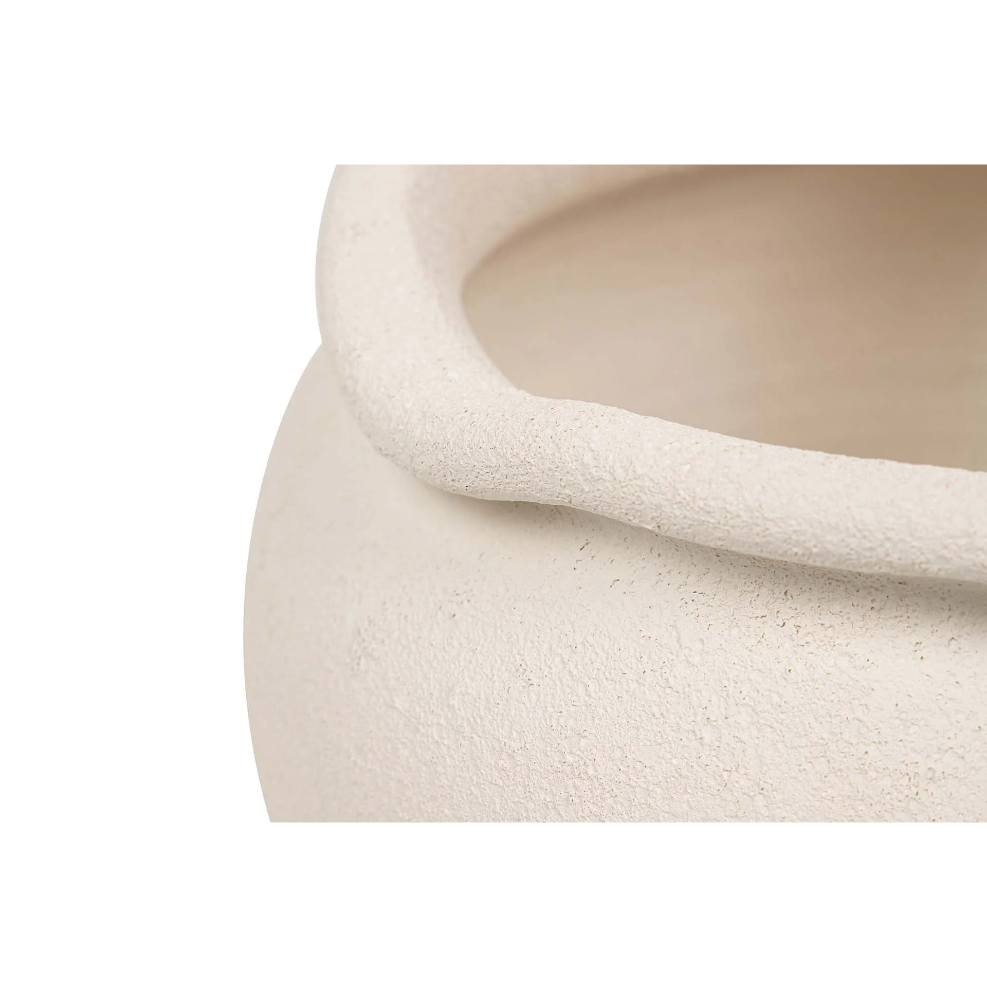 Macetero Ceramica Beige 34x34x33 Cm