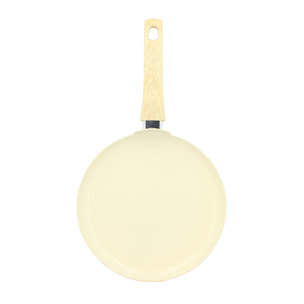 Crêpière 26cm avec revêtement céramique crème - tous feux COLORAMA