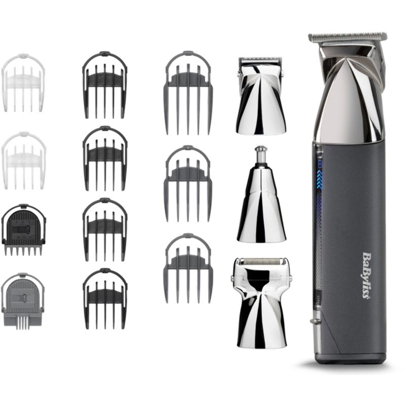 Tondeuse multi usages BABYLISS MT996E Super-X Metal Series,  12 hauteurs de coupe, précision 0,2 mm, autonomie 300 mn