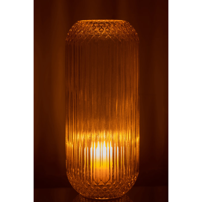 J-Line vase Droit Taille - verre - jaune - large - 36.5 cm de hauteur