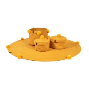 Cali - panier jaune fait main