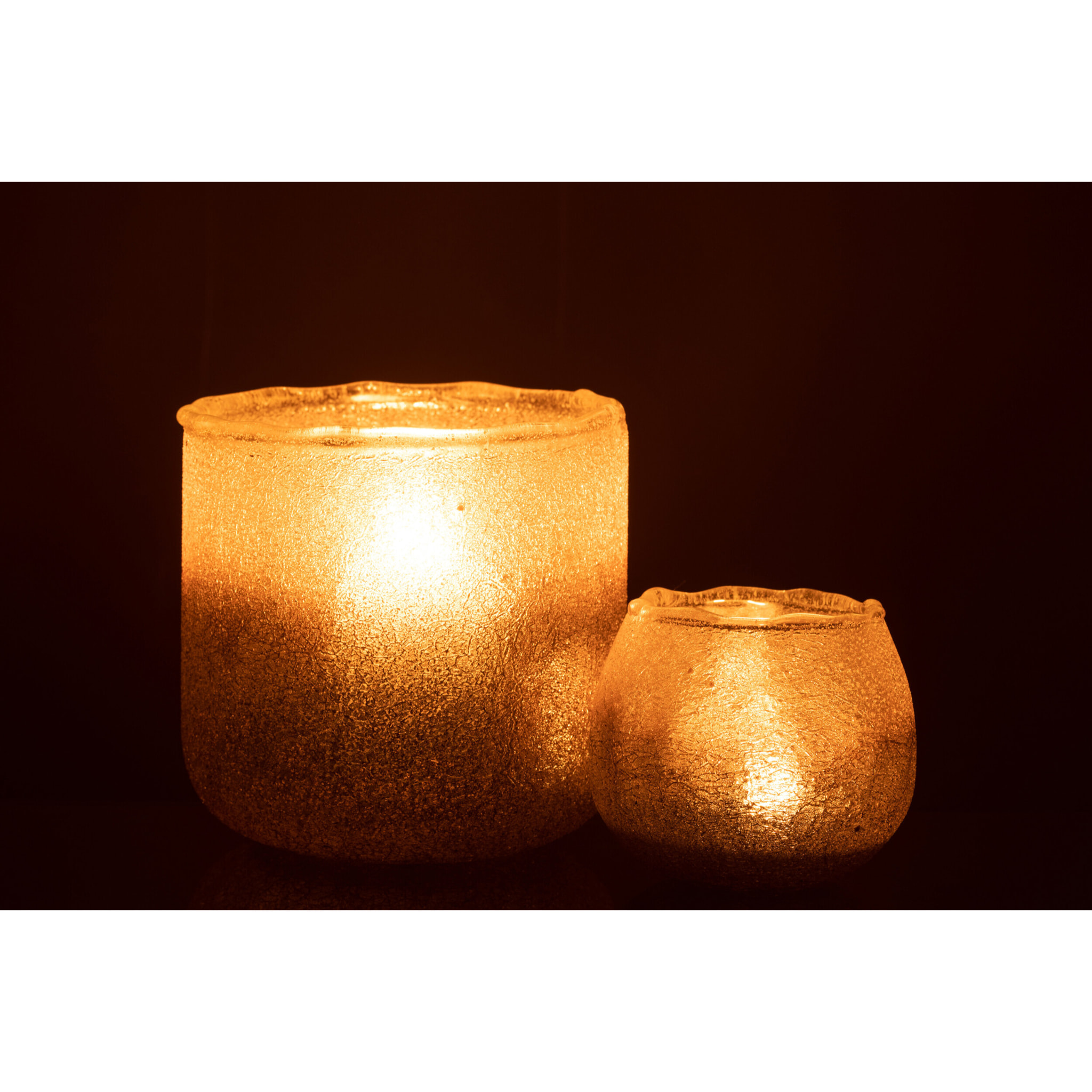 J-Line photophore Camille - verre - rose - large