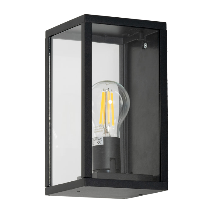 Forlight Pristol Apliqiue rectangular para bombilla E27 en color negro