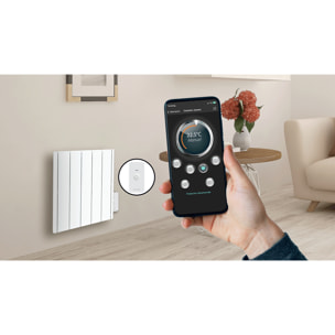 Radiateur électrique LCD céramique blanc 1000W connecté