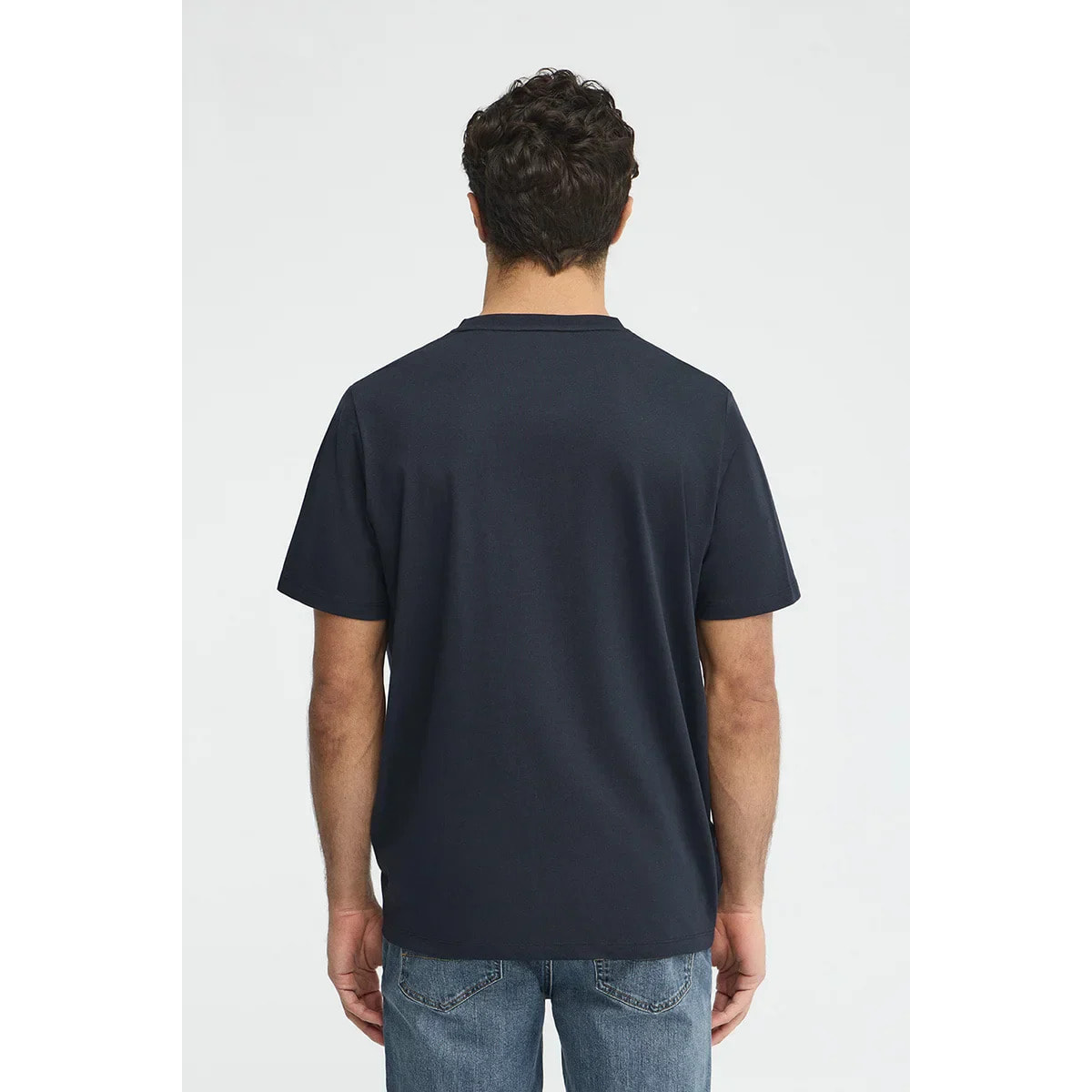 Camiseta azul marino de manga corta y bordado Rigby Go