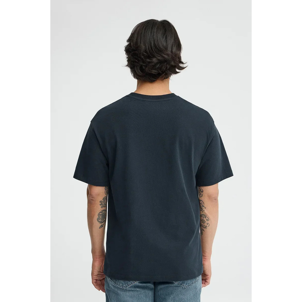 Camiseta azul marino de corte relajado con logo engomado Polo Club