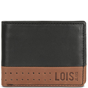 Cartera Hombre Piel Lois Durham Negro-Tan