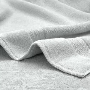 Drap de bain pur coton 550 g/m² uni gris Elea nuage
