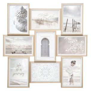 Pêle-mêle "Moly" bois 9 photos