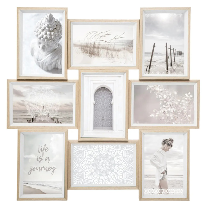 Pêle-mêle "Moly" bois 9 photos