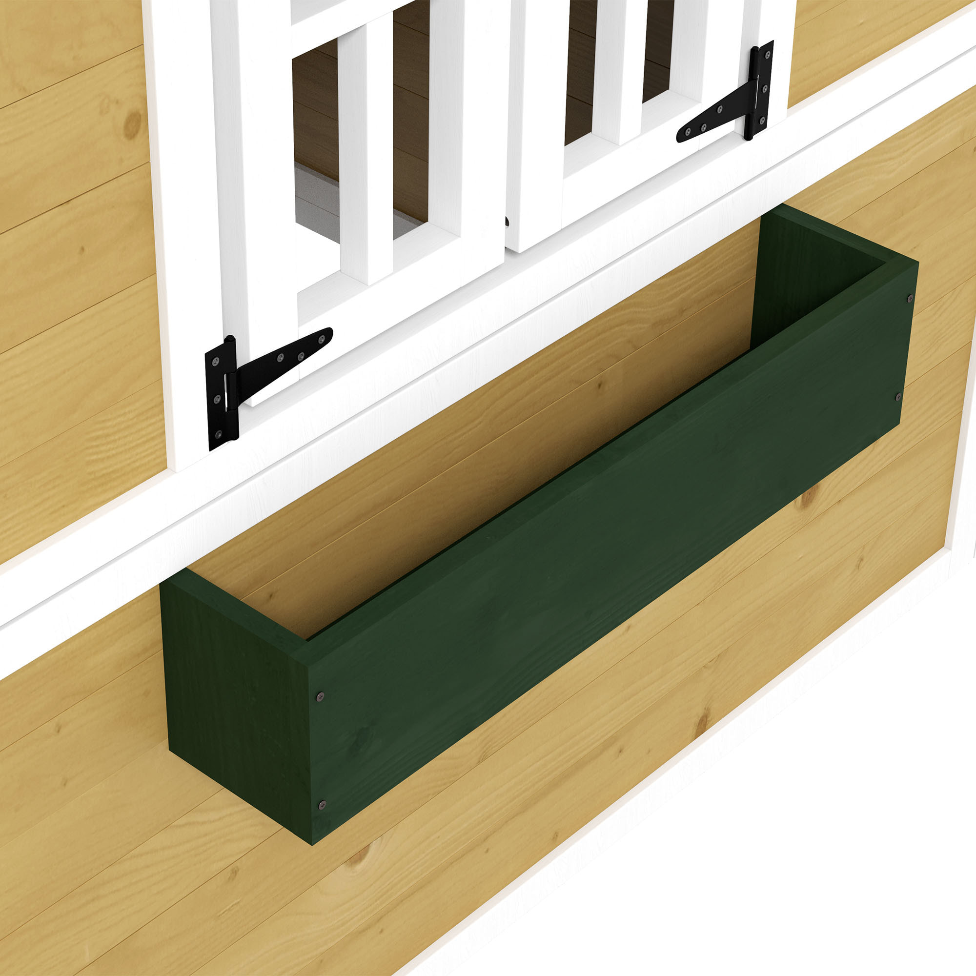 Casa de Jardín Infantil Casa de Madera para Niños con Puerta Ventanas Jardineras y Soportes de Flores 114x126,4x135 cm Madera Natural