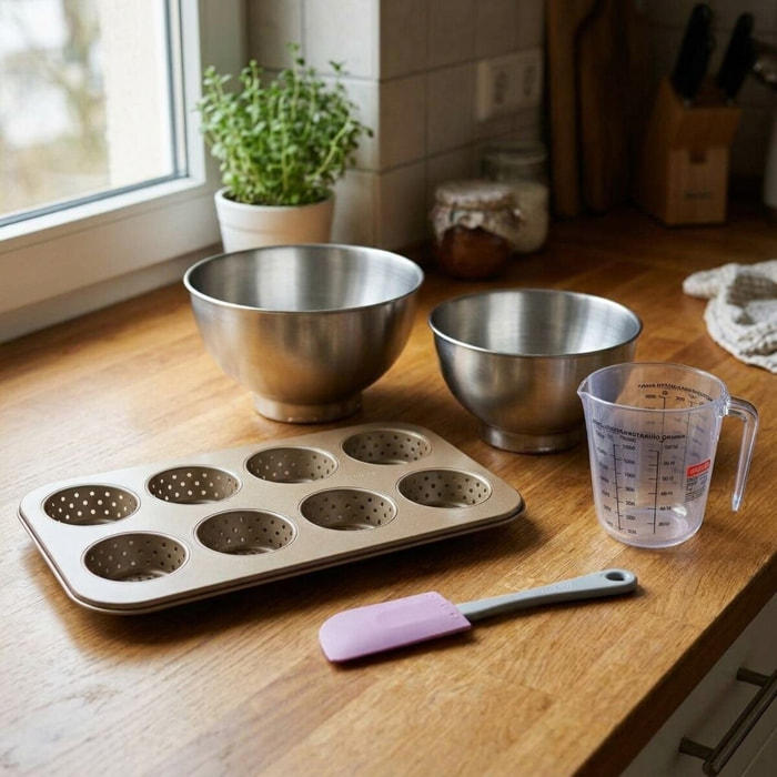 Set de 5 ustensiles de pâtisserie moule à gâteaux bol spatule pâtisserie et verre doseur Zenker Mojave Gold