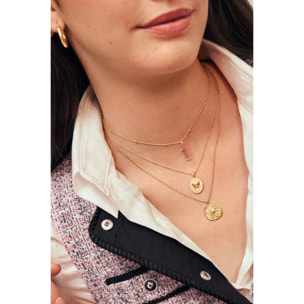 Charm Letter Spark Sakura Argento Placcato Oro