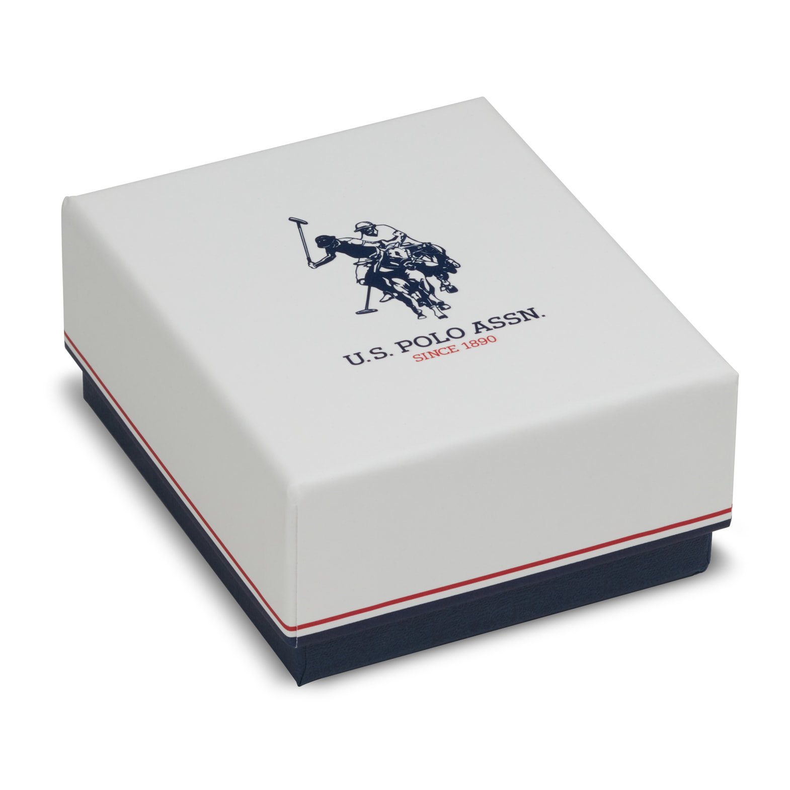 Orecchini U.S. Polo Assn. In metallo argentato con cristalli bianchi e pietra rosa chiaro