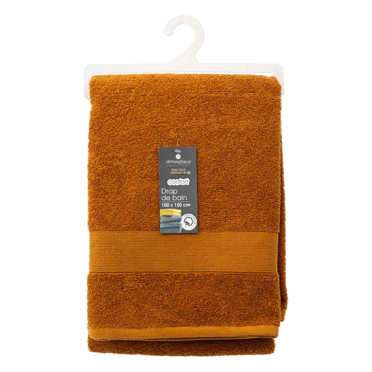 Drap de bain "Praia" 100x150cm marron canelle