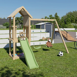 Aire de jeux bois 1,90 m EASY XPERIENCE 2 - 6 enfants