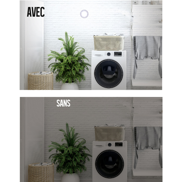 Lampe LED COB - JE CHERCHE UNE IDEE - Adhésive - Blanc