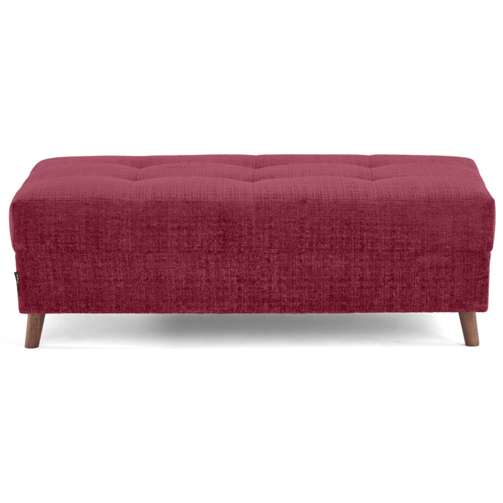Rune - pouf en velours texturé - Prune