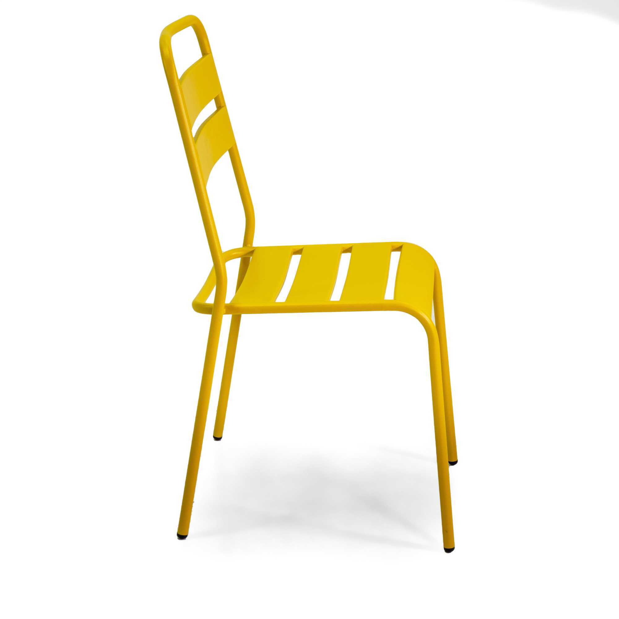 Sedia Rovigo Vacchetti in metallo giallo cm50x54h42/87