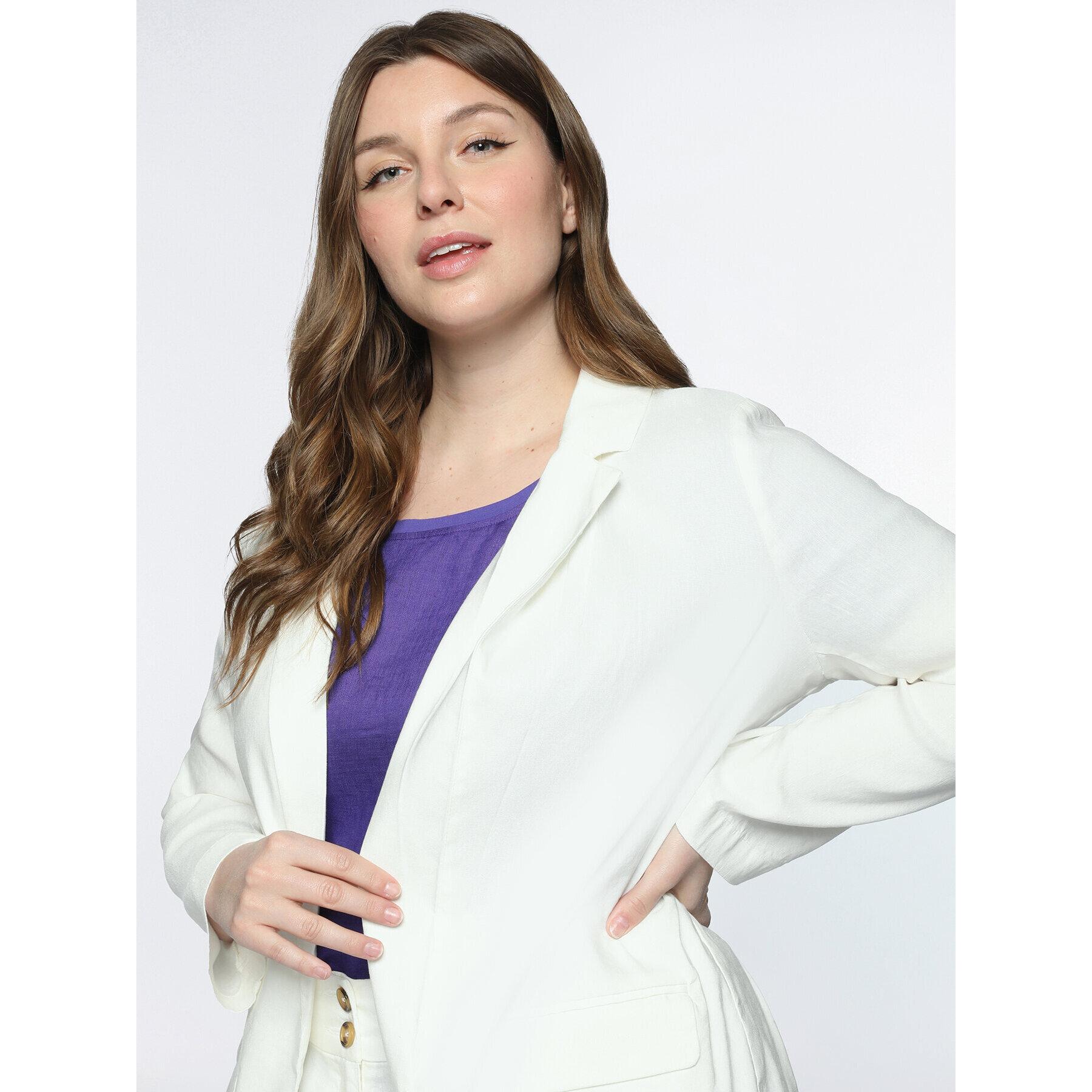 Fiorella Rubino - Blazer in lino bianco - Bianco