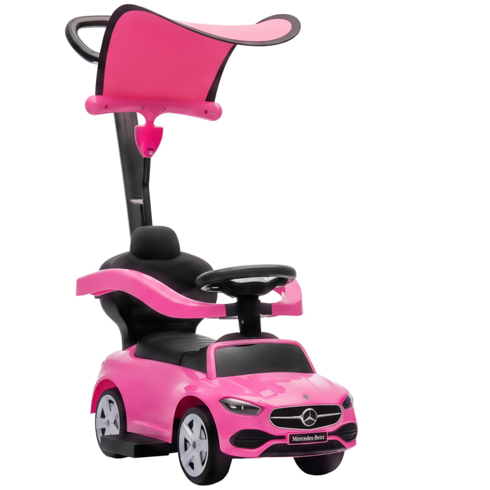Porteur enfant évolutif Mercedes-Benz licence officielle rose