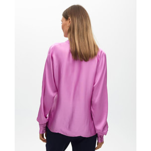 Blusa in Raso Fluida con Fiocco