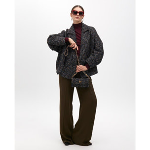 Giacca tweed fili multicolore