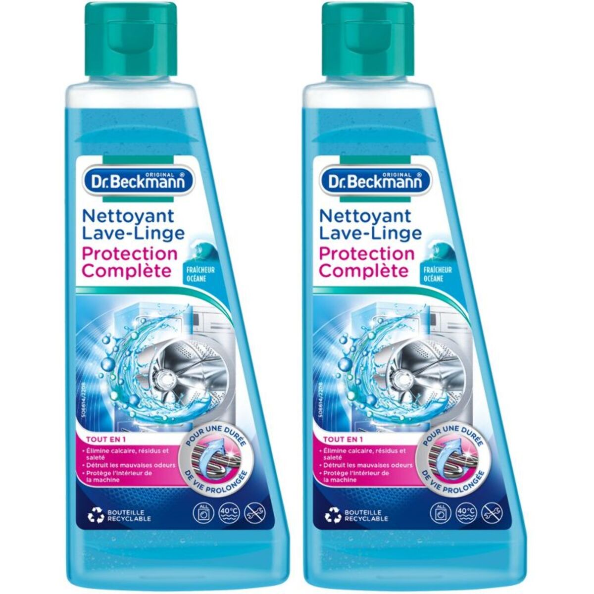 Nettoyant lave linge DR BECKMANN Protection Complète Duo Pack 2x250ml