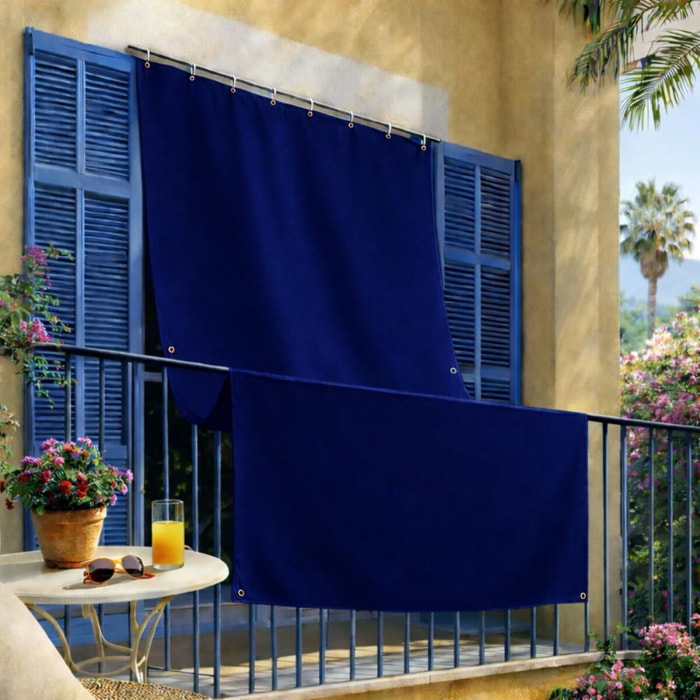 Intrecci Tenda da Sole per Esterno Impermeabile a Caduta con Occhielli Blu