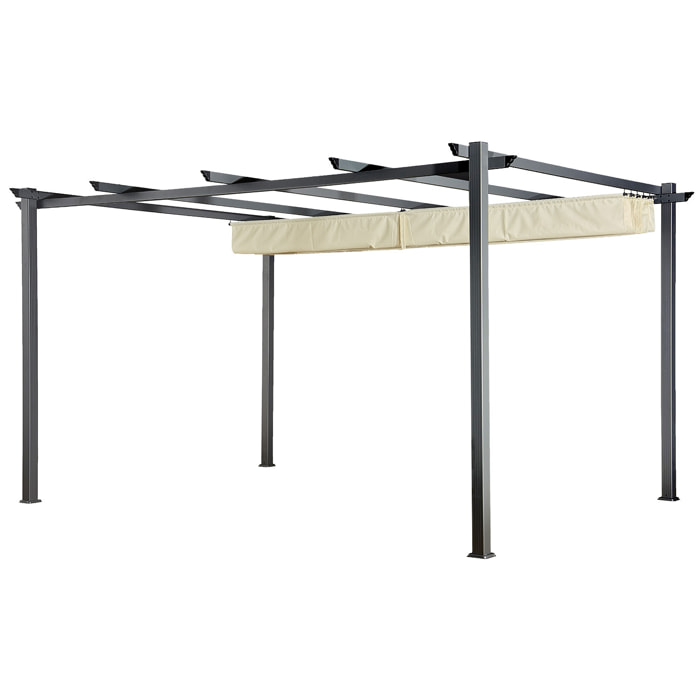 Pergola autoportante 3 × 4m CASSIS beige - structure aluminium