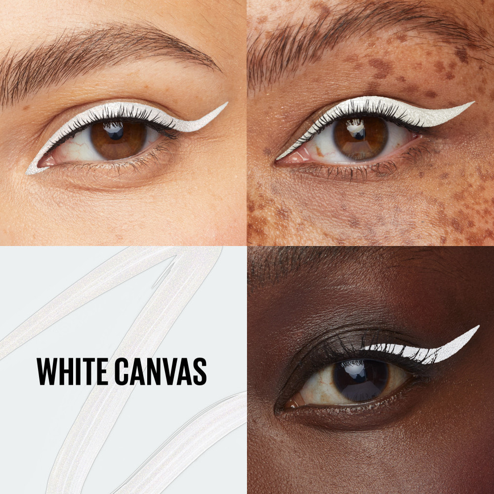 Maybelline New York Tattoo Liner Dip-Ink Eyeliner liquide Waterproof - Tenue jusqu'à 24h - Teinte : White Canvas