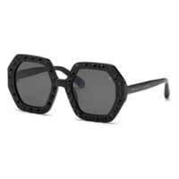 Philipp Plein - lunettes de soleil - noir - Couleur des verres : gris - indice solaire : protection