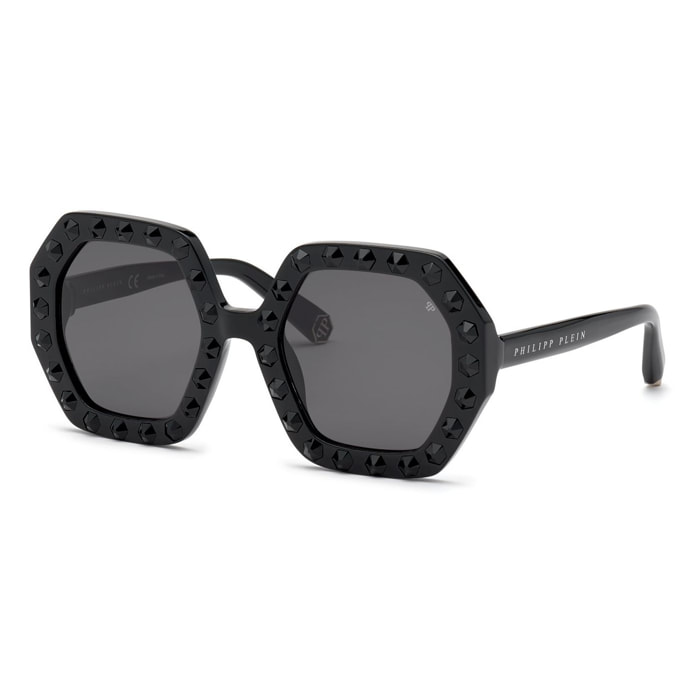 Philipp Plein - lunettes de soleil - noir - Couleur des verres : gris - indice solaire : protection