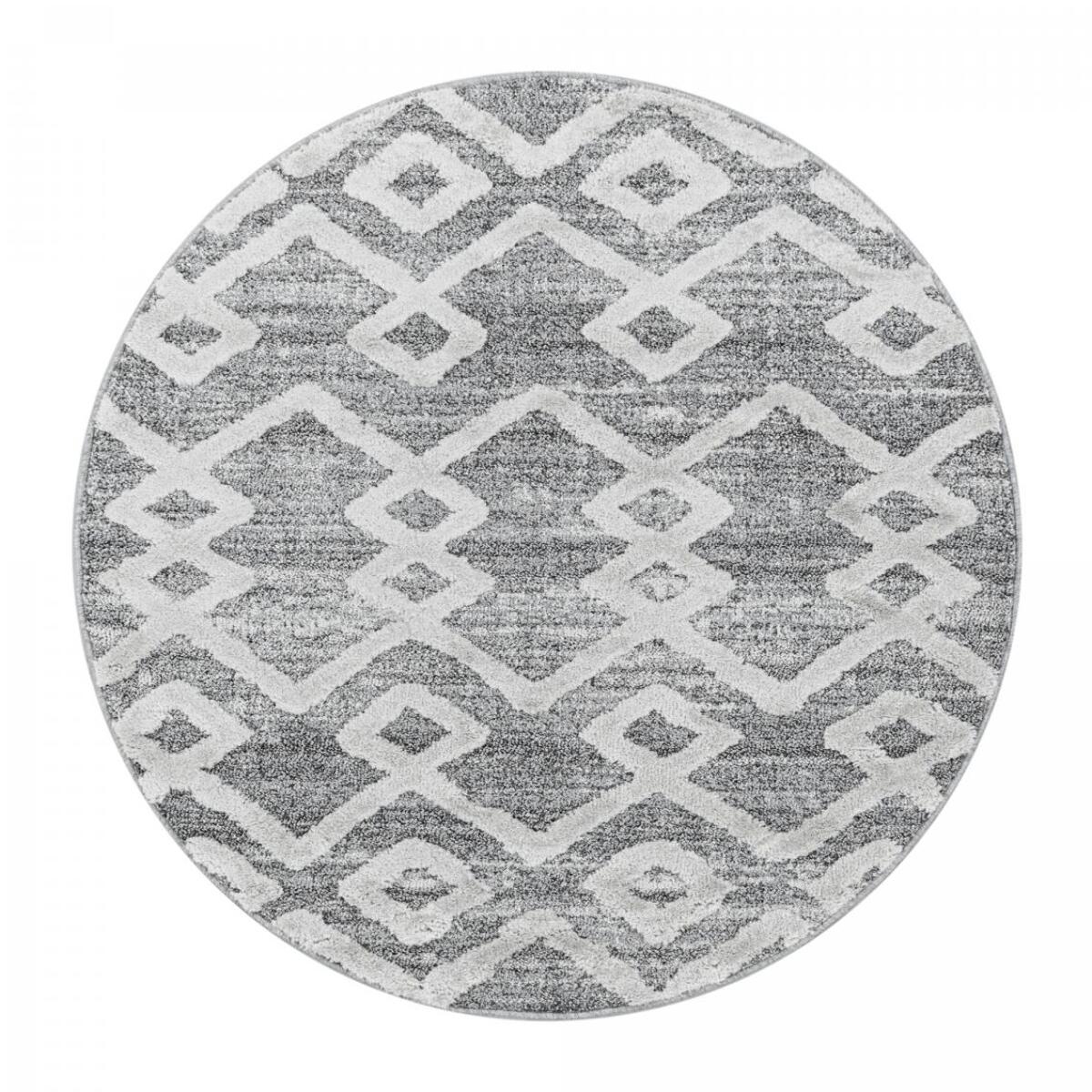 Tapis rond tissé motif scandinave HAPA