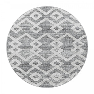 Tapis rond tissé motif scandinave HAPA