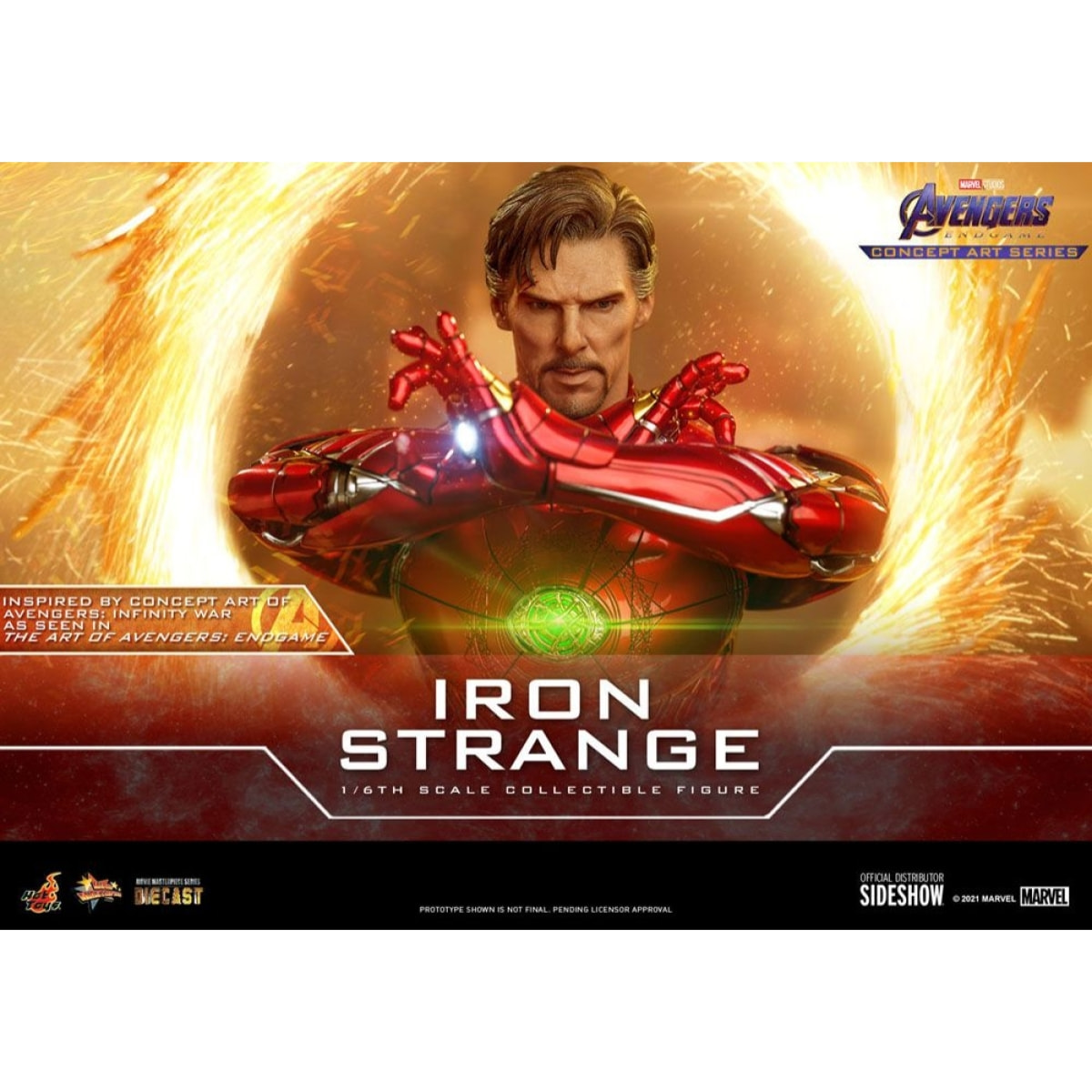 Avengers: Endgame Concept Art Series Pvc Action Figura 1/6 Iron Strange 32 Cm Hot Toys