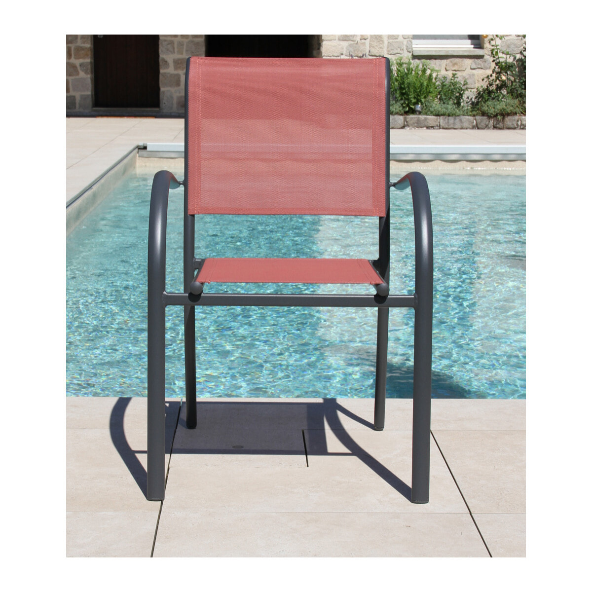 Ensemble table et chaises de jardin  - terracotta - HONFLEUR BEZIERS