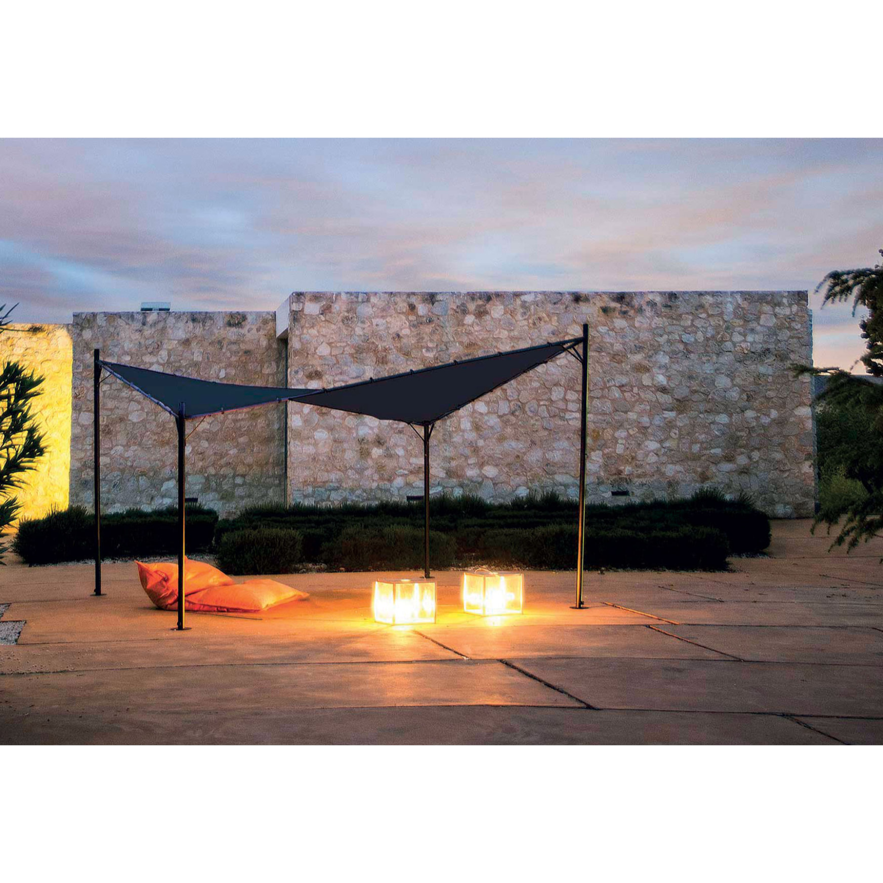 Tonnelle papillon - Gris anthracite