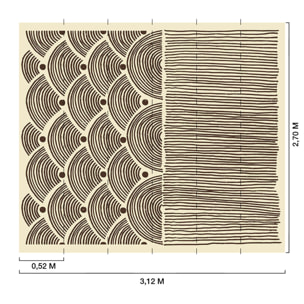 Papier peint, graphisme ethnique Beige