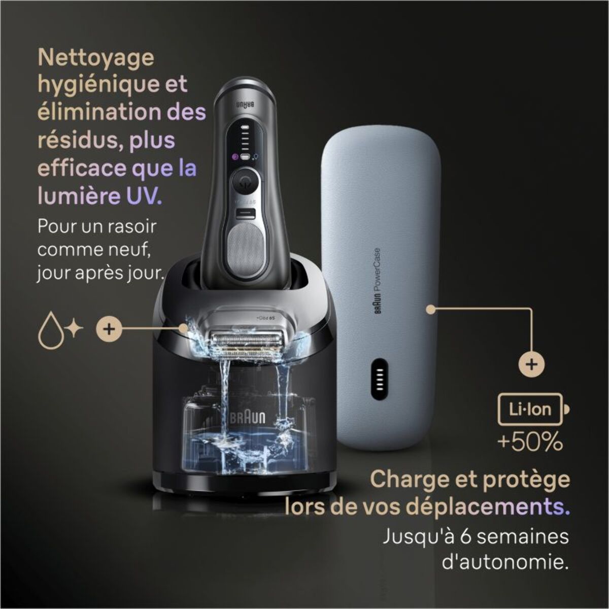 Rasoir électrique BRAUN Series 9 9675cc Clean&Charge