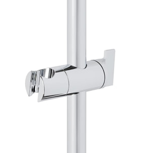 Set de douche rond - 4 fonctions - débit 11,28 l/min - garantie 5 ans - chrome (SATSS41)