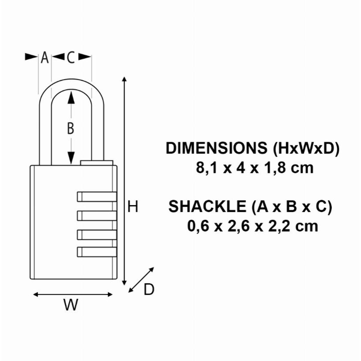 Cadenas à combinaison MASTERLOCK programmable - 40 mm de large - Laiton - 604EURD