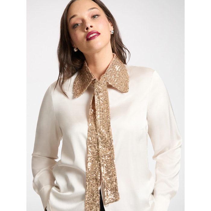 Elena Mirò - Colletto ricamato - Beige