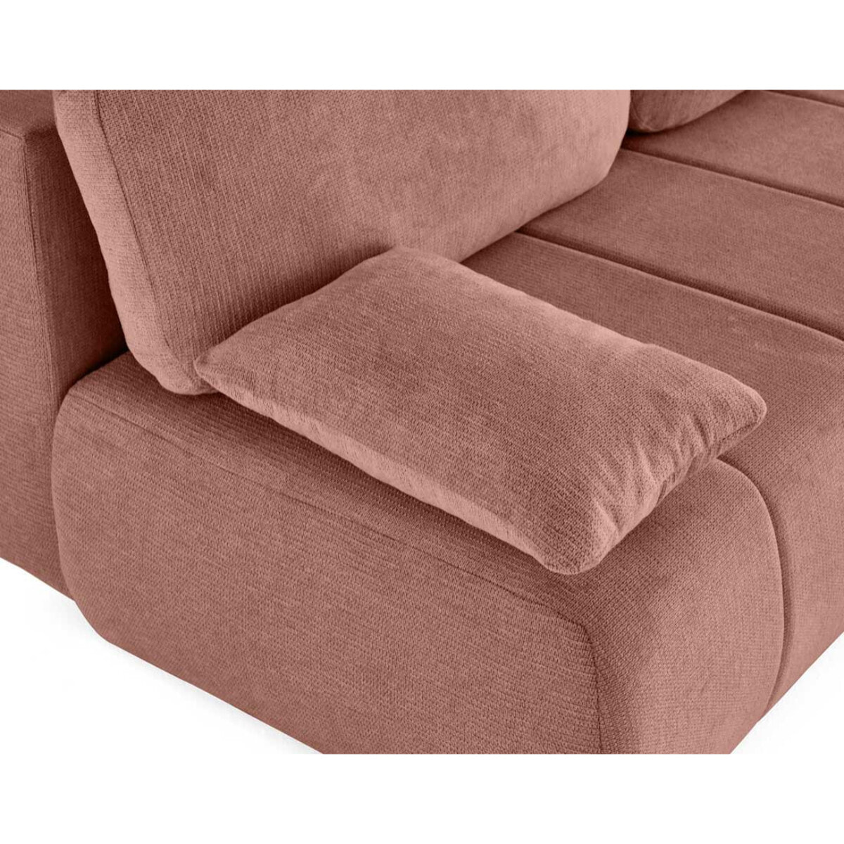 Harper - canapé 3 places convertible avec coffre en tissu texturé - Rose