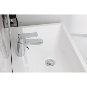 Optima Cube Way mitigeur de lavabo sur pied, sans vidage, chrome brillant (CU271)
