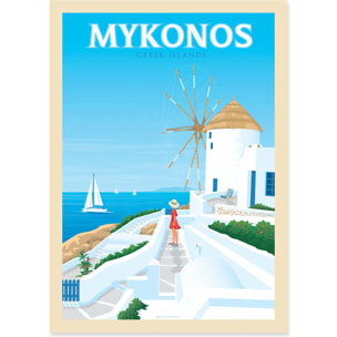 Affiche - Mykonos - Olahoop Travel Posters