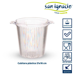 Cubitera rayada plastico transparente colección leknes