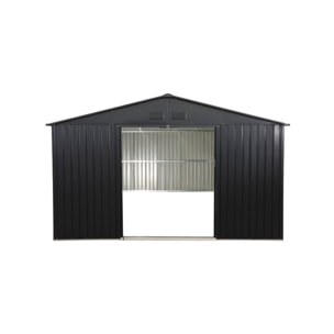 Abri de jardin acier galvanisé 15,35m² avec kit d'ancrage VIROLOIX