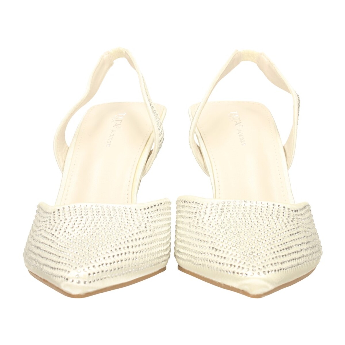 Décolleté sling back Donna Tata Italia Bianco